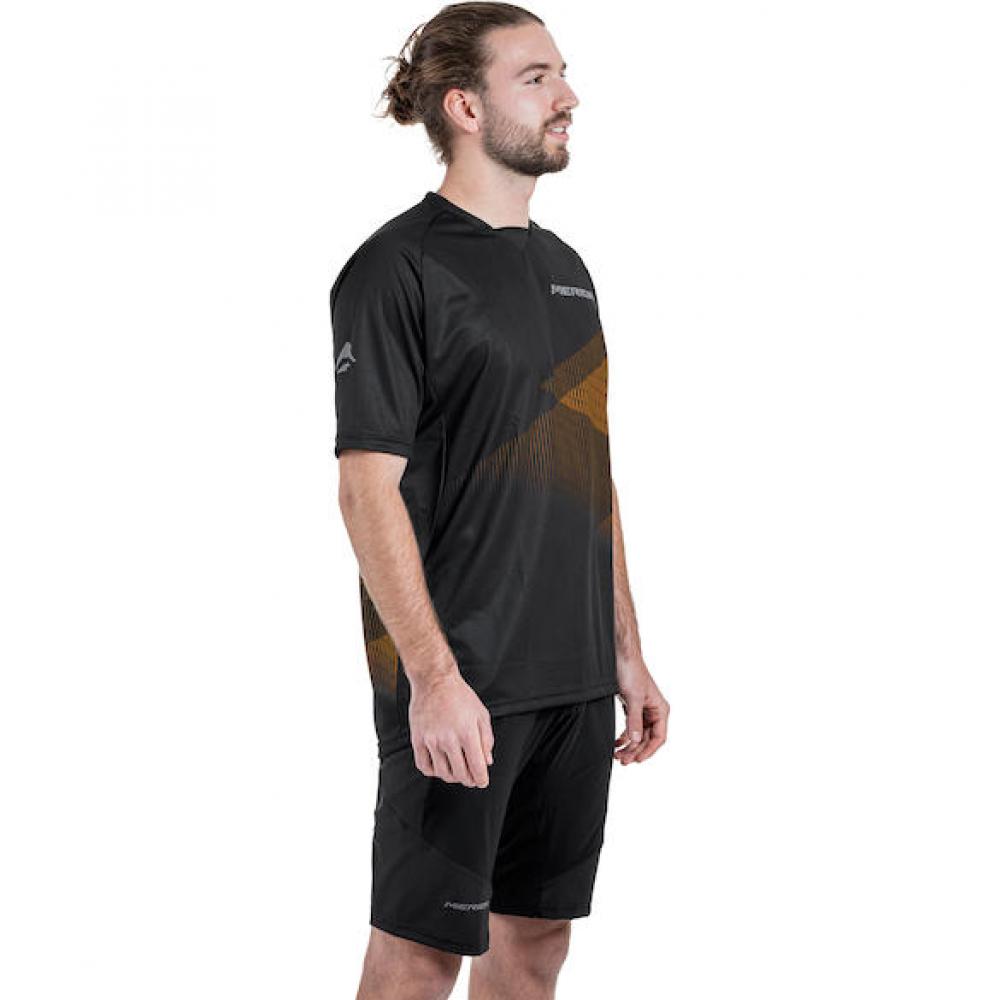 Merida Trikot MTB STRIPE S Schwarz/orange - robustes MTB-Trikot für Trail und Tour