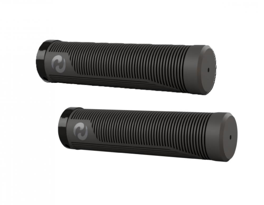 Lenkergriffe Herrmans Rib single lock 130mm, Ø 22mm, grau-schwarz, Paar