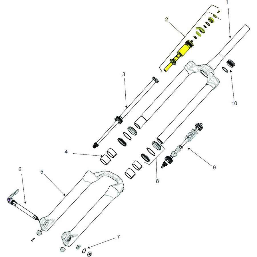 Manitou Druckstufe für Mattoc Expert 27,5/29 Zoll Matt - präzise Fahrwerksabstimmung