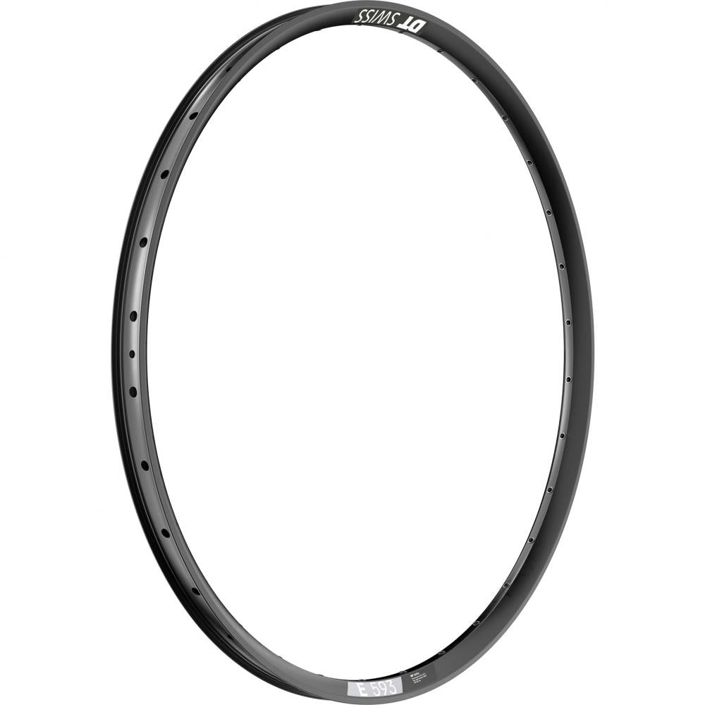 DT Swiss Felge E 593 27,5" 28 Loch Schwarz, robuste Enduro-Felge mit 30 mm Maulweite.