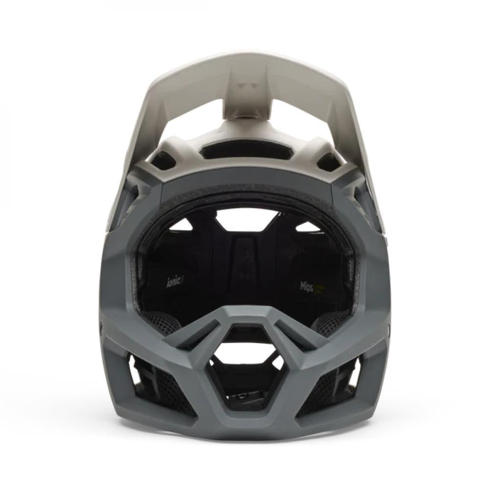 Fox Proframe RS Sol Full-Face MTB-Helm Vintage White Gr.L (59-63cm) - MIPS Integra Split, BOA, Fidlock, GoPro-Mount