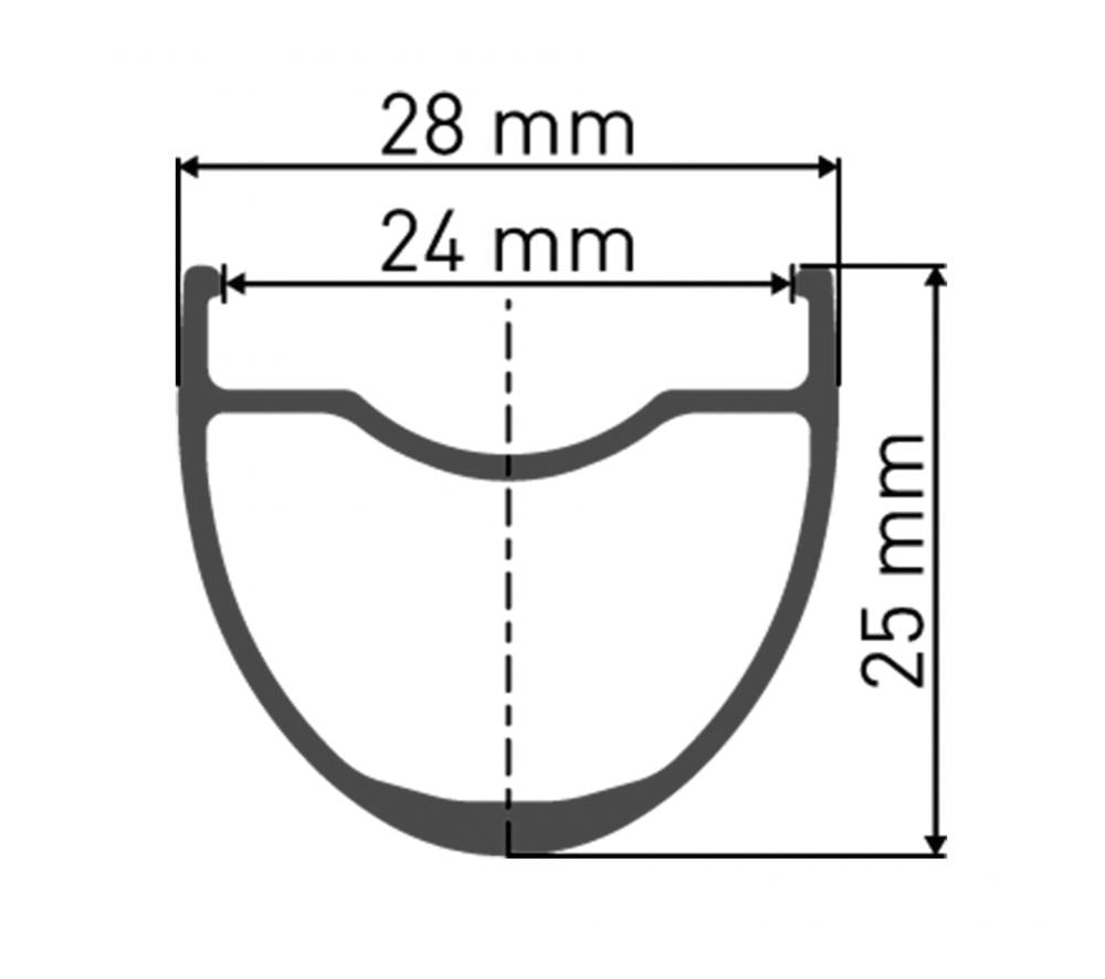DT Swiss Laufrad G 1800 SPLINE DYN 622 x 25 mm Schwarz - dynamobetriebenes Gravel-Vorderrad