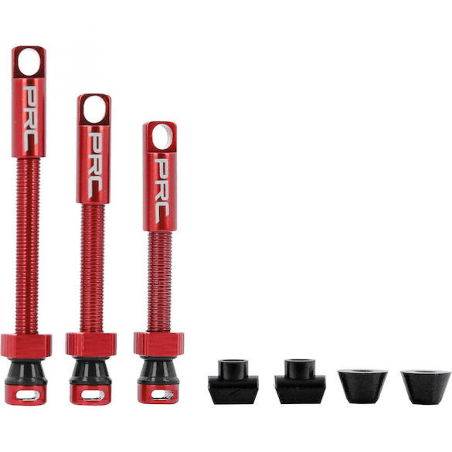 Procraft Tubeless-Ventile PRC 60 mm Rot - Leichte Aluminium-Ventile für Tubeless-Systeme