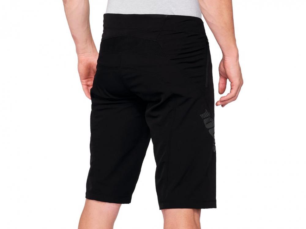100% Airmatic Shorts 34" black - komfortable All-Mountain MTB-Shorts