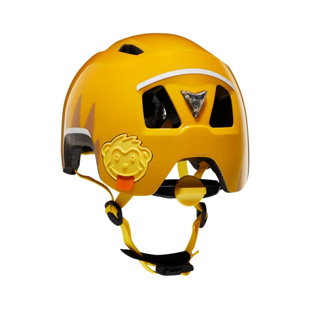 Affenzahn Kinder-Fahrradhelm Tiger Gelb Größe S (4853 cm) mit Magnetverschluss, LED-Rücklicht, waschbarem Innenpolster und Insektenschutz, EN 1078 zertifiziert