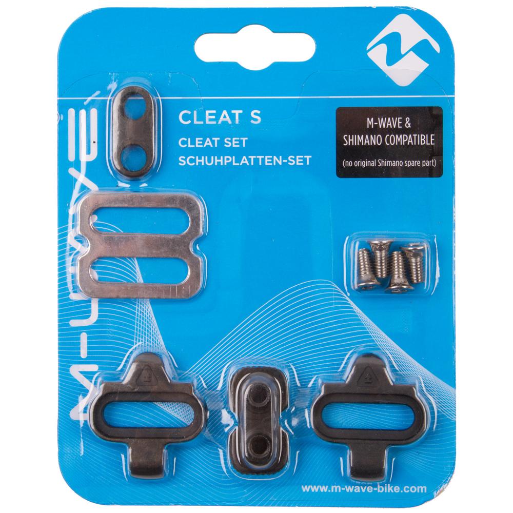 M-WAVE Cleat S Schuhplatten-Set kompatibel mit Shimano SPD