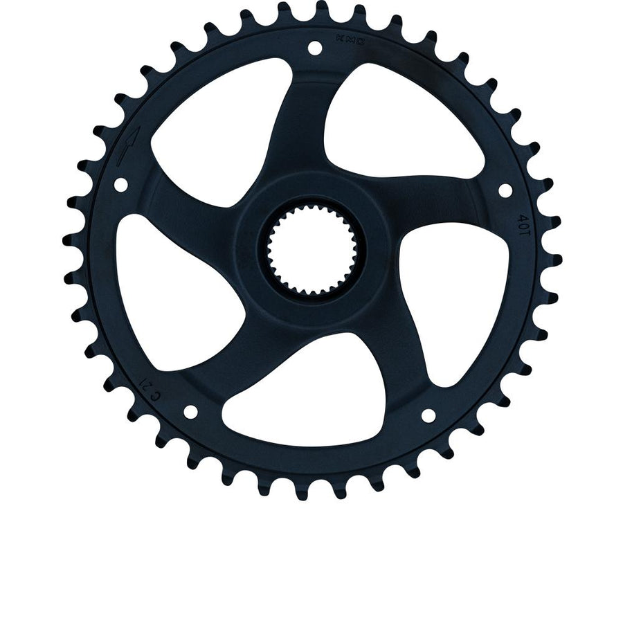 KMC E-Bike Kettenblatt 40 Zähne schwarz, Bosch Gen. 4/5 Direct Mount, langlebig und präzise.
