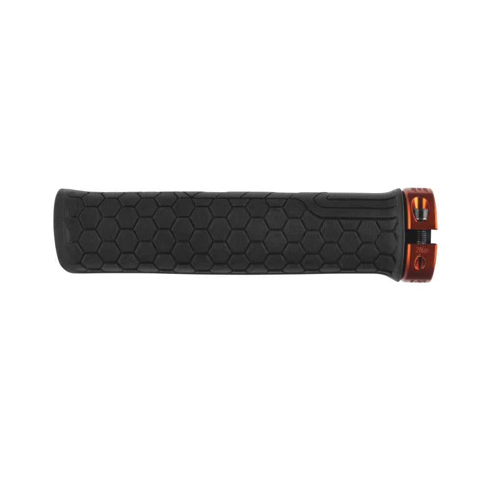 Race Face Getta Grip Lock-On Griff, 30mm, orange/schwarz - sicherer Halt und hoher Komfort