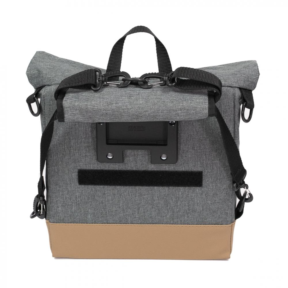 Haberland Lenker-Bike-Rucksack Keep Rollin' grau - flexible Lenkertasche & Rucksack in moderner Ausführung