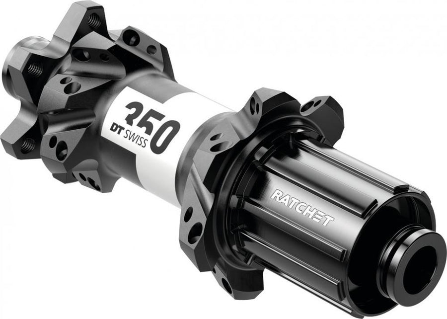 DT Swiss Nabe MTB HR 350 Straightpull 28 Loch Schwarz - zuverlässige Hinterradnabe mit Ratchet-Freilauf
