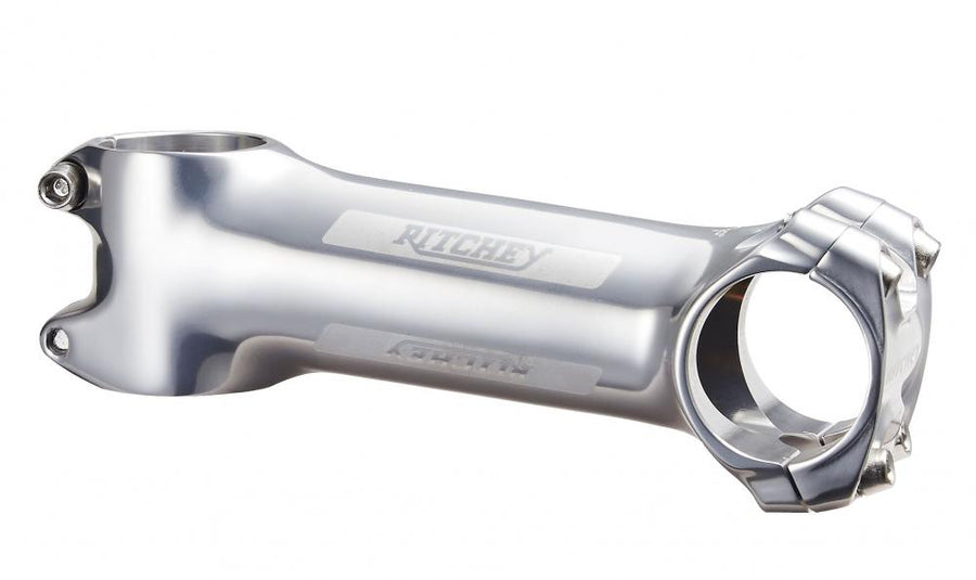 Ritchey Classic C220 Vorbau 31,8 mm, 100 mm Länge, 6° Winkel, hochglanzpoliertes Silber, 2014 Aluminium, patentierte 220° Lenkerklemmung