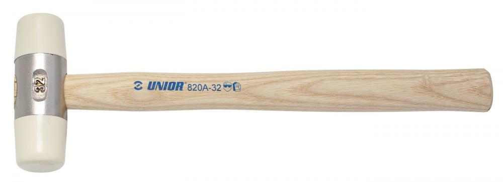Unior 820A Schonhammer mit Holzstiel und wechselbaren Köpfen