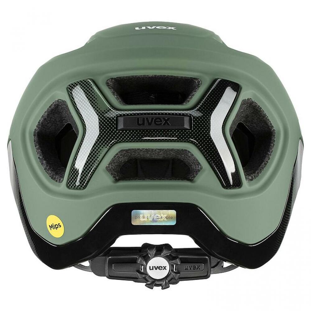 UVEX React MIPS MTB-Helm moss green-black matt 59-61 cm, MIPS, 3D IAS 3.0, EPS/PC, 10 Lüftungen, Unisex