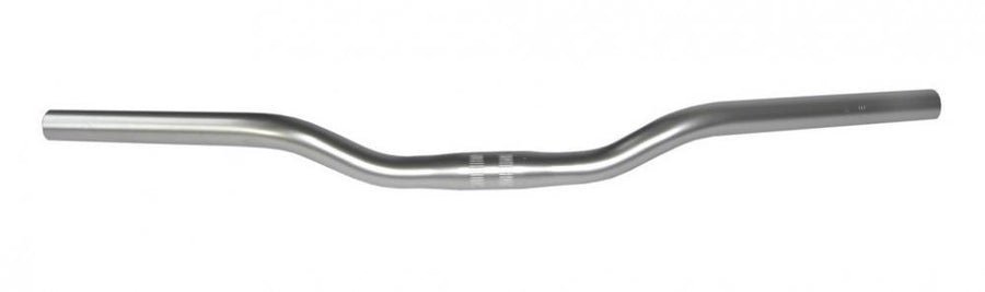 Ergotec Lenkerbügel City Stahl, Ø 25,4mm, 620mm, Alu-Look, 14°