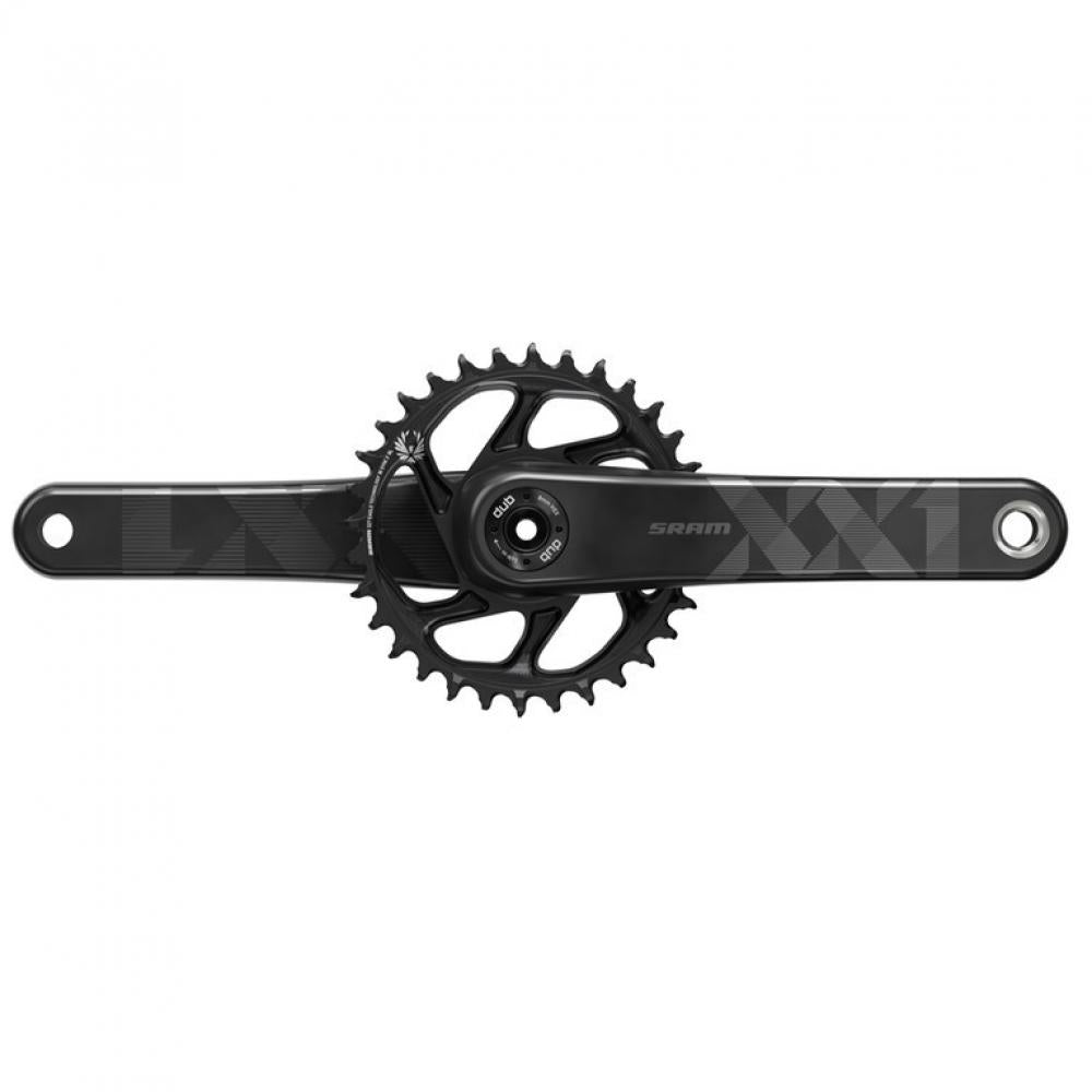 SRAM XX1 Eagle DUB Kurbelgarnitur 175mm 34T schwarz für 1x12-Antriebe, maximale Schaltperformance.