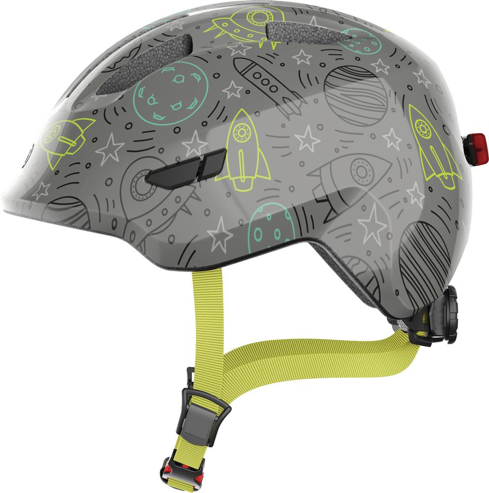 Abus Kinderhelm Smiley 3.0 LED grey space M 50 bis 55cm