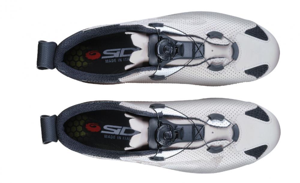 Sidi ROAD Tri-Sixty white 41 Weiß - Triathlon-Rennradschuh mit Carbonsohle