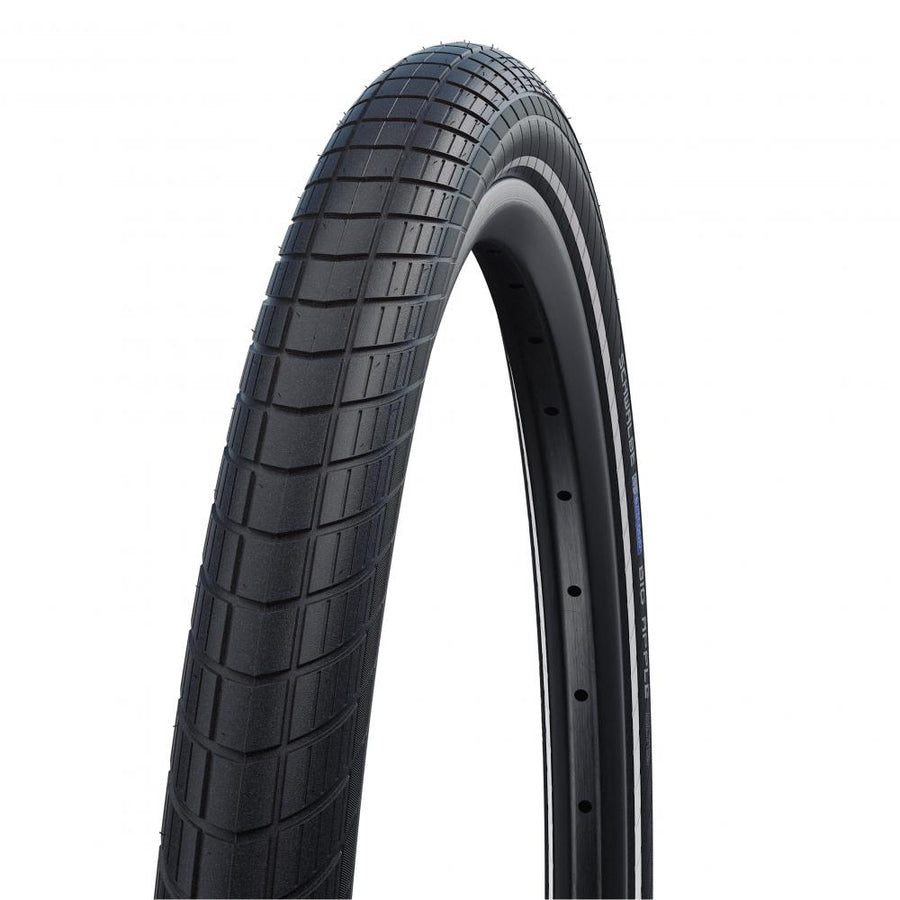 Schwalbe BIG APPLE 28x2.15 E-25 ADDIX RaceGuard Performance Line Fahrradreifen mit Reflexstreifen.