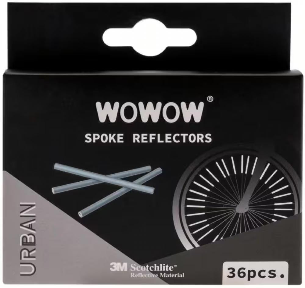 Wowow Speichenreflektoren Set, 36 Stück silber, reflektierend, zur Speichenmontage, im praktischen Karton-Display, passend für alle Fahrräder