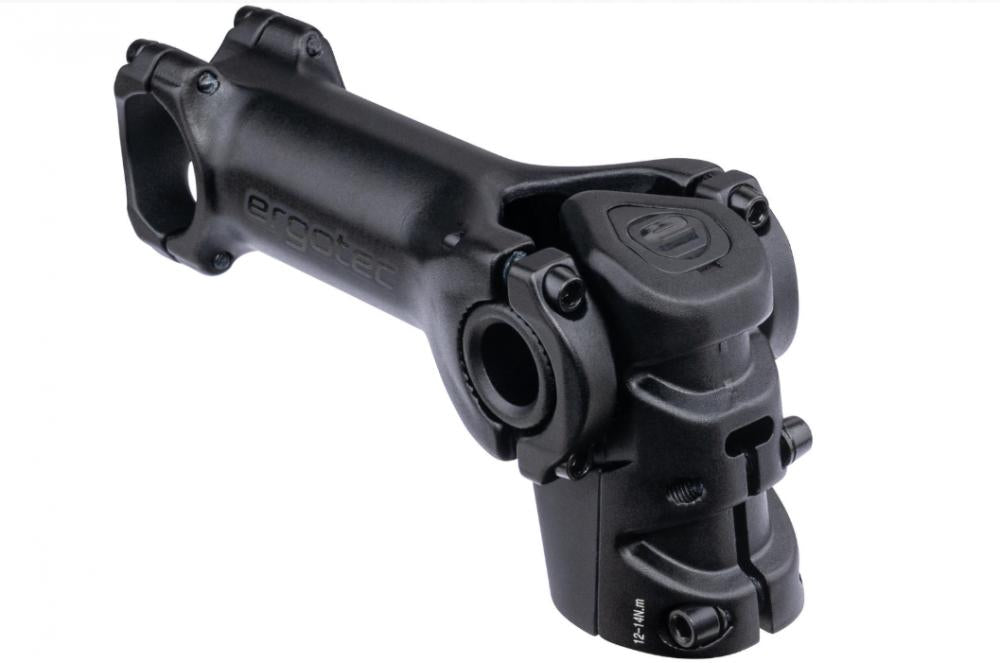 ERGOTEC Vorbau Swell RE 70 i Ahead, Länge 130mm 31,8mm verstellbar -20°/+40° schwarz sandgestrahlt Aluminium 6061 T6 Level 6 e-Bike ready interne Kabelführung 68mm