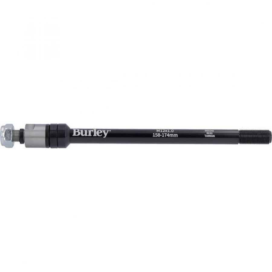 Burley Steckachse für Anhänger M12x1.0, 158-174 mm Schwarz - sichere Verbindung für Fahrradanhänger
