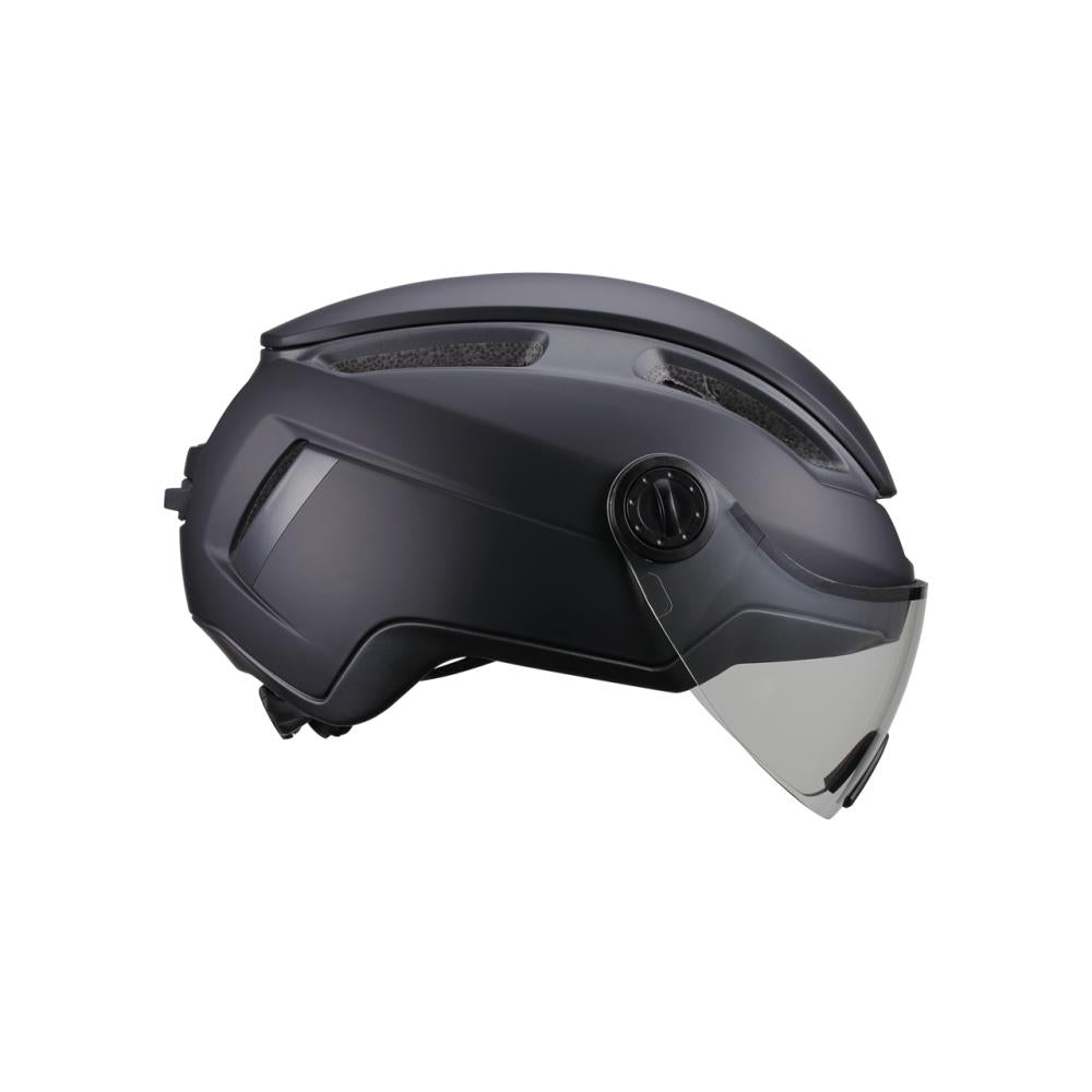 BBB Cycling Helme Indra Faceshield Transparent L matt schwarz - sicherer E-Bike-Urbanhelm
