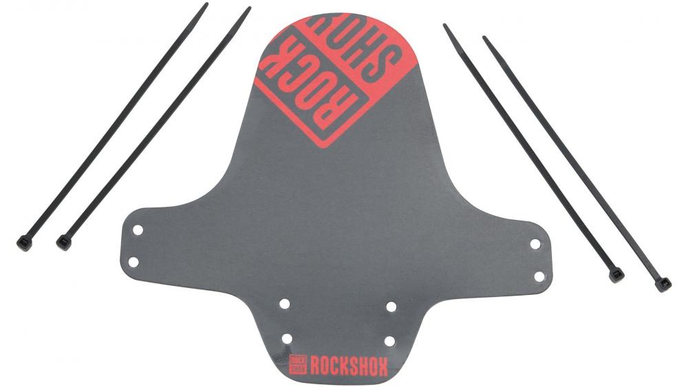 Vr-steckblech Fender Mtb Schutzblech - Schwarz Rot - Mountainbike Spritzschutz