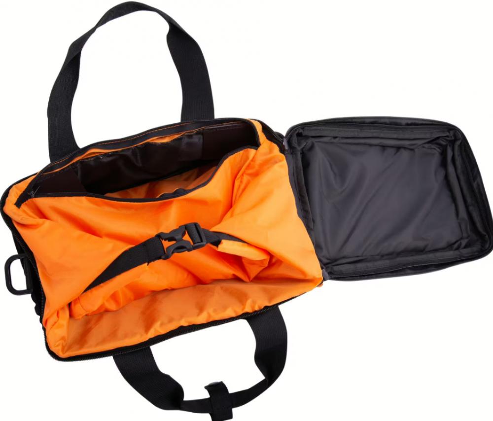 Basil Gepäckträgertasche Gepäckträgertasche Miles Tarpaulin MIK 2.0 - 7 Liter - wasserdicht schwarz-orange mit MIK-Adapterplatte