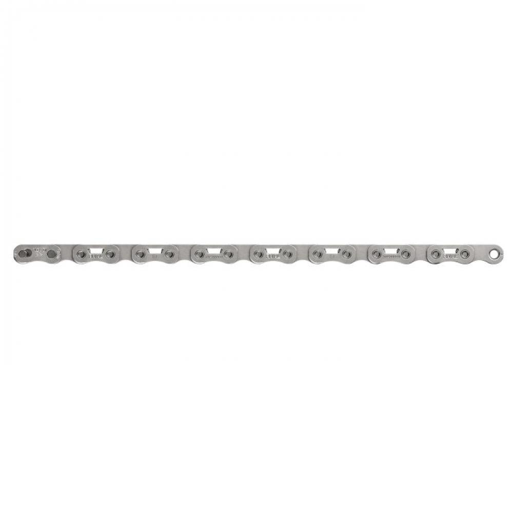Kette "rival E1"n12-/13-fach, Sb-verpackt, Flattop, Hartverchromte Innenlaschen, Außenlaschen Mit Aussparungen, Mit Flattop Powerlock, Silber, 114 Glieder