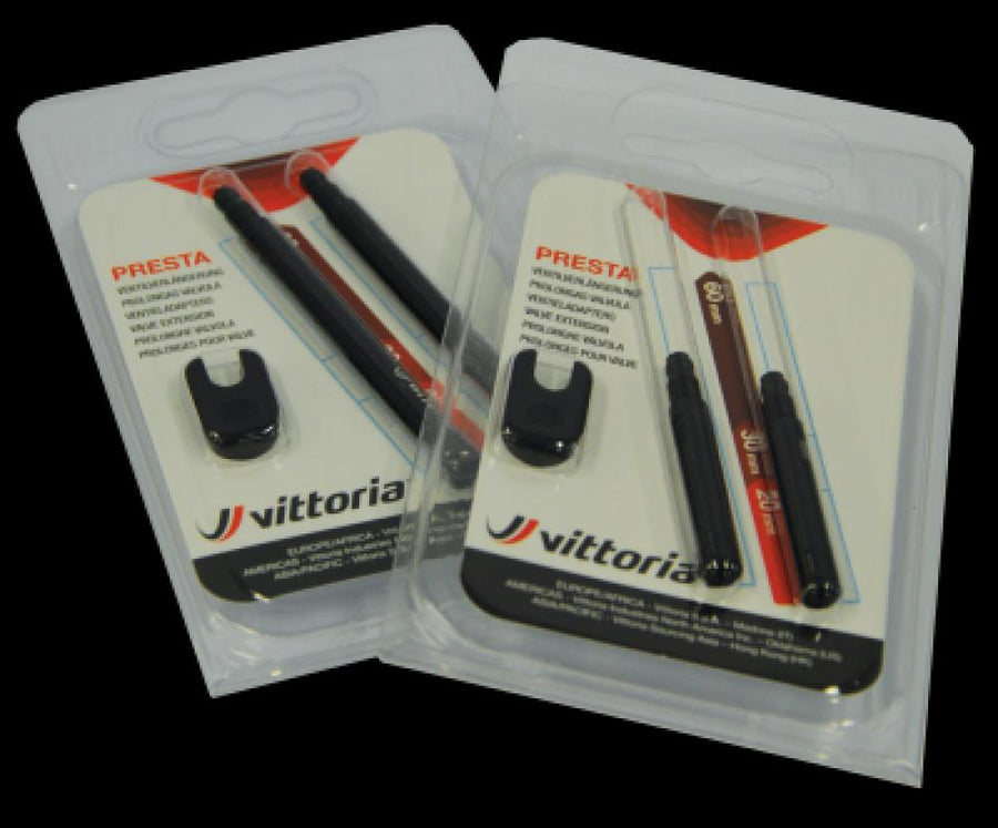 Vittoria Valve Extension 20 mm blister 2 pcs alu + Spanner - zuverlässige Ventilverlängerung 20