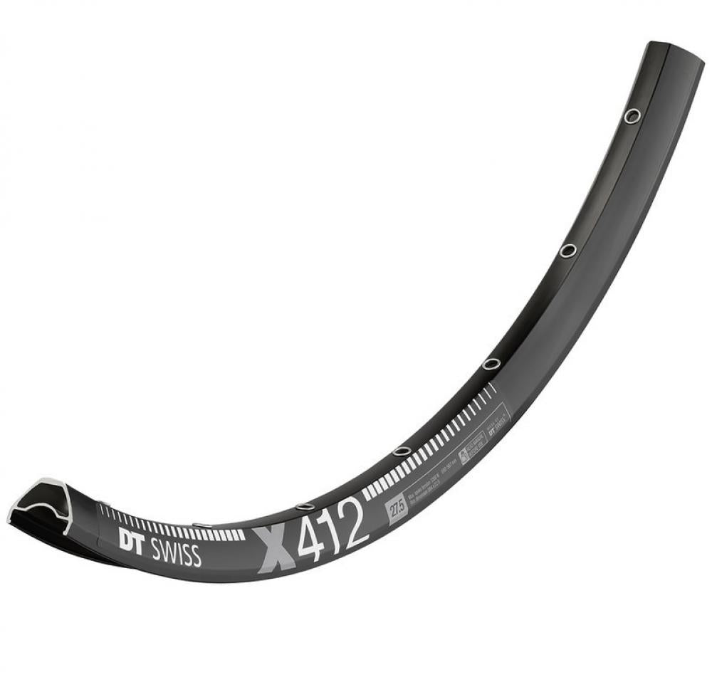 DT Swiss Felge X 412 27,5" 32 Loch Schwarz - leichte Endurance-Disc-Felge