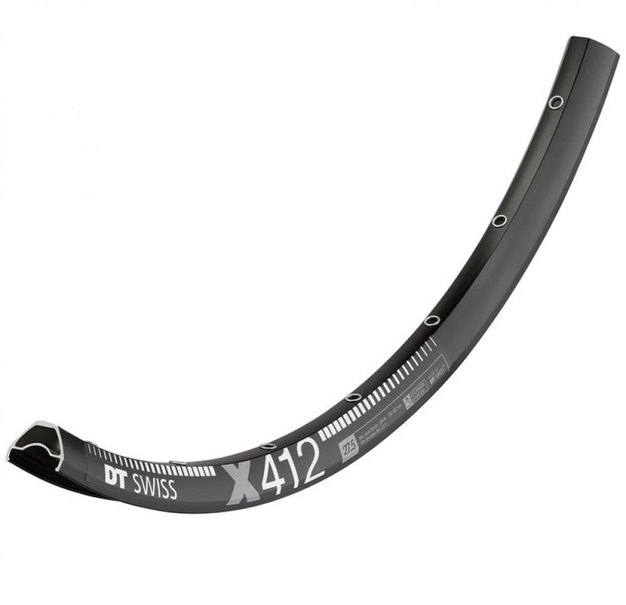 DT Swiss Felge X 412 27,5" 32 Loch Schwarz - leichte Endurance-Disc-Felge