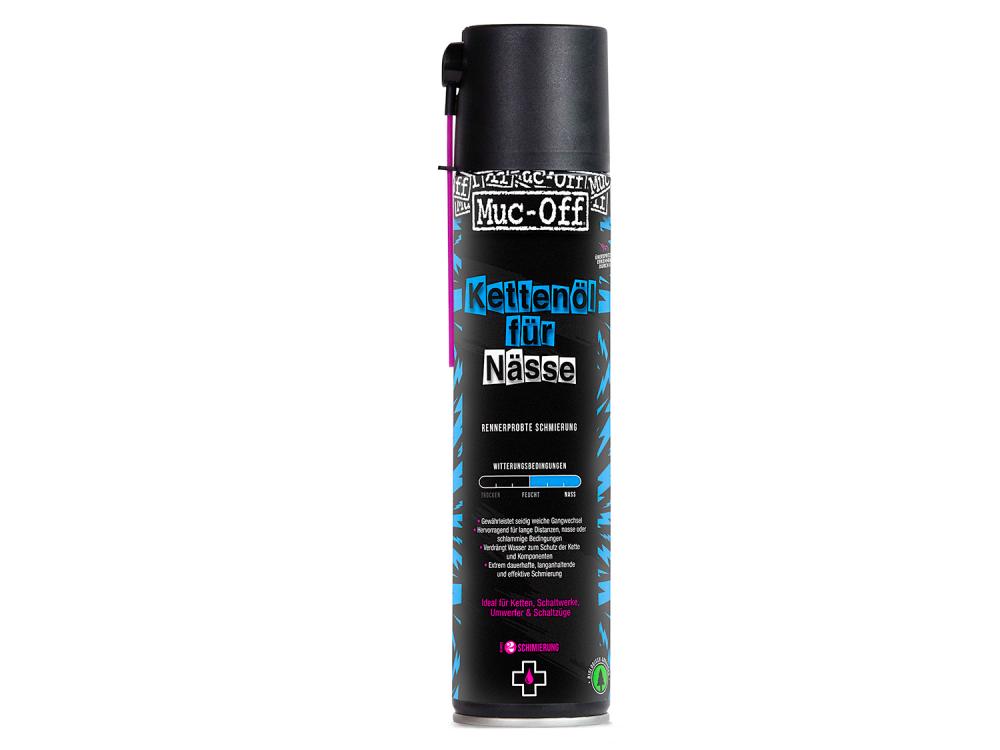 Muc Off Wet Weather Lube Aerosol 400ml - Nasswitterungs-Kettenöl für extreme Bedingungen - PflegeundSchutzspray