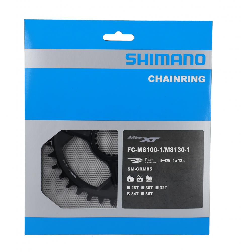 SHIMANO Kettenblatt DEORE XT FC-M8100/8120/8130 34 Zähne – präzise 1-fach-Performance für Mountainbikes.