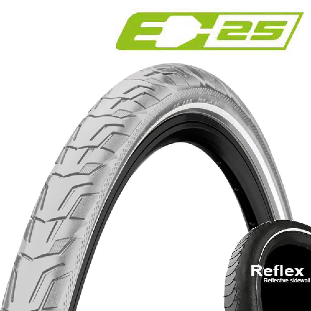 Continental Reifen Ride City 28x1.60\" 42-622 grau Reflex E-25 Draht
