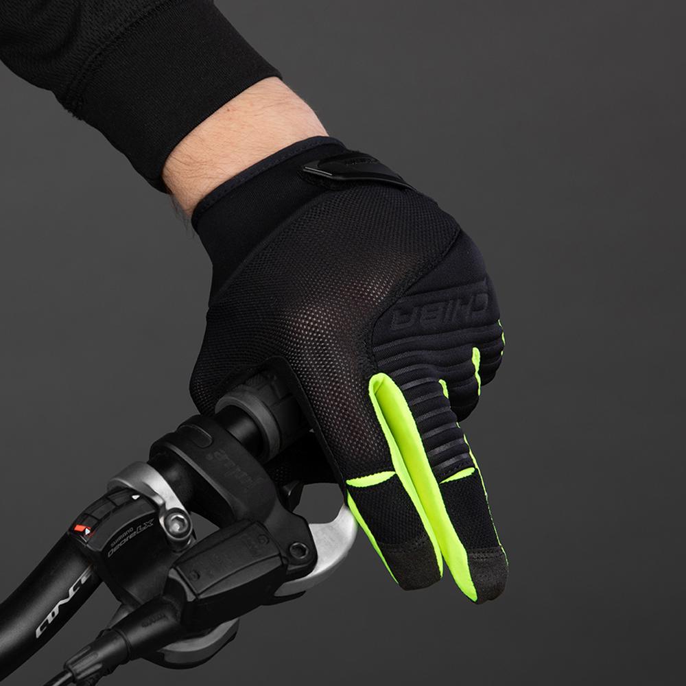 CHIBA Blade - Radhandschuhe S schwarz/neongelb, atmungsaktiv mit Touchfunktion