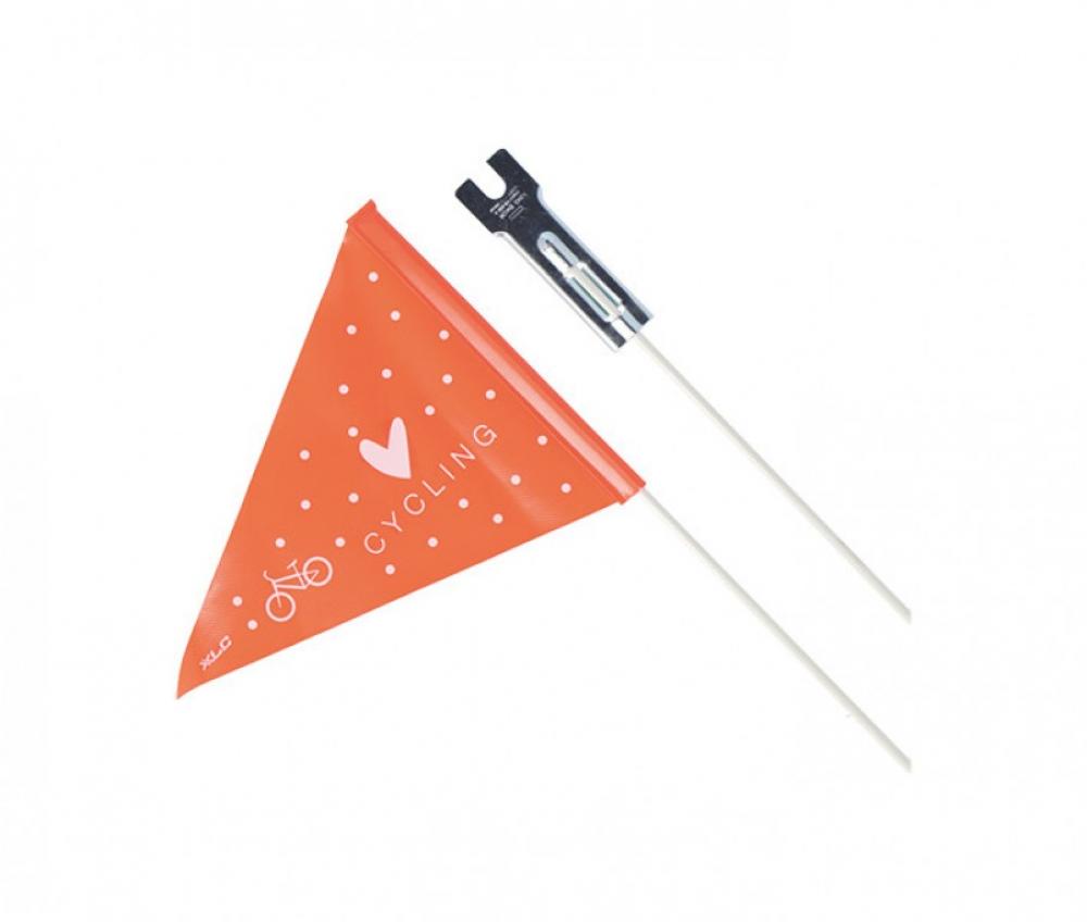 XLC Sicherheitswimpel XLC SF-C01 zweiteilig, weiß/orange, "Love Cycling"