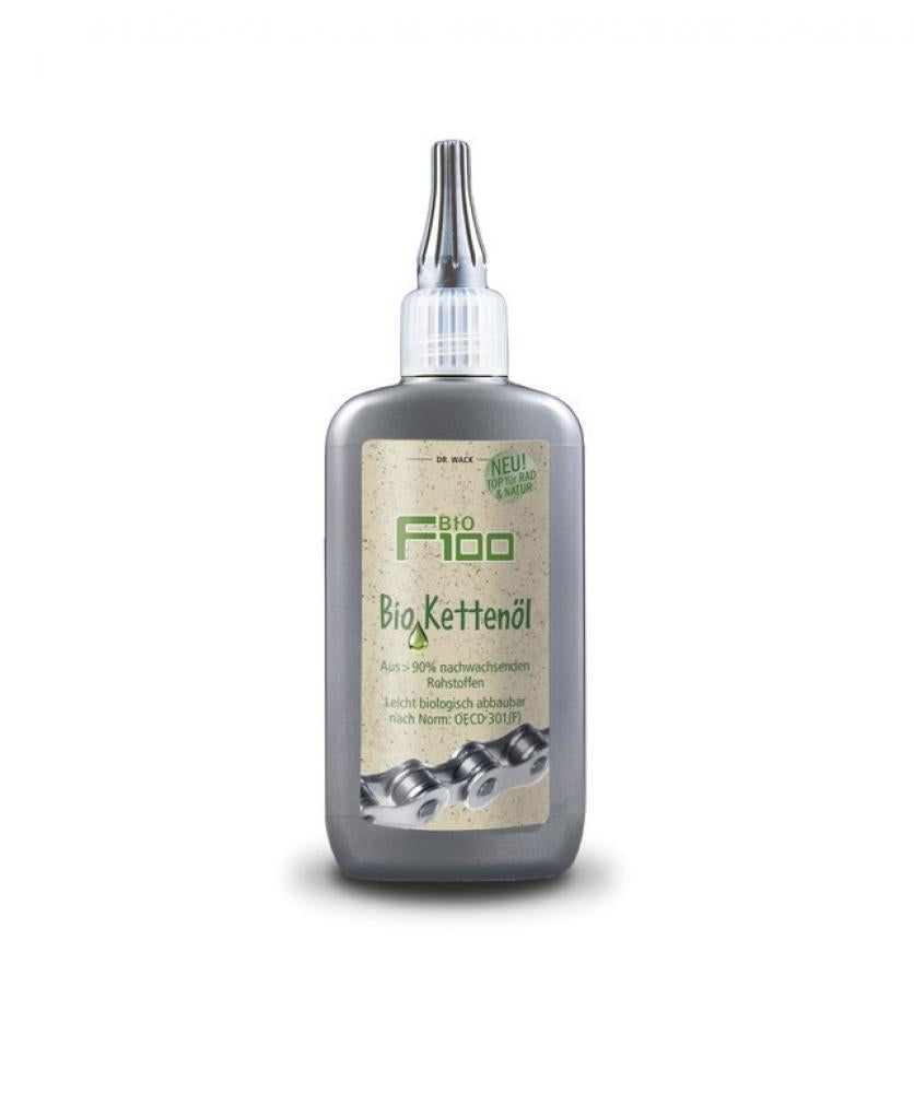 DR WACK F100 Bio Kettenöl Flasche 100ml - Biologisch abbaubares Fahrrad Kettenöl - Pflegemittel