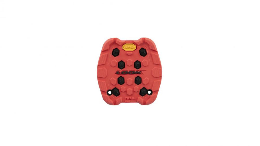 Look Trail Grip Pads 4er Pack red, rutschfeste Wechselauflagen für Look Trail Roc und Trail Fusion Pedale, langlebige Gummimischung