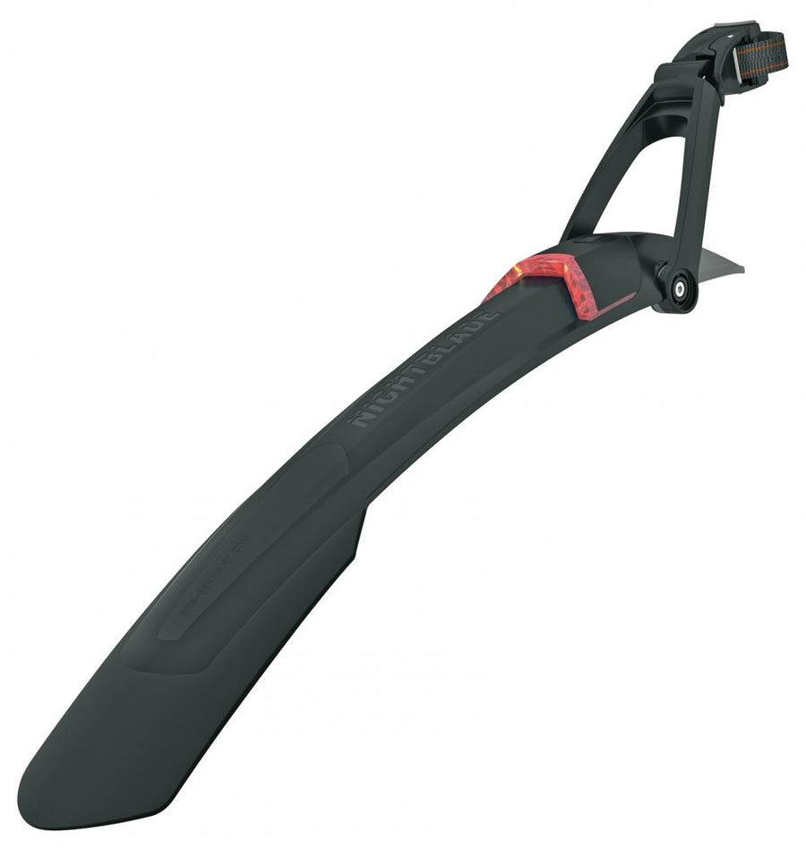 SKS Nightblade Schutzblech 29" mit integriertem USB-Rücklicht, StVZO-zugelassen, Quick-Release-Befestigung, für 27,5"+ bis 29" Reifen, schwarz