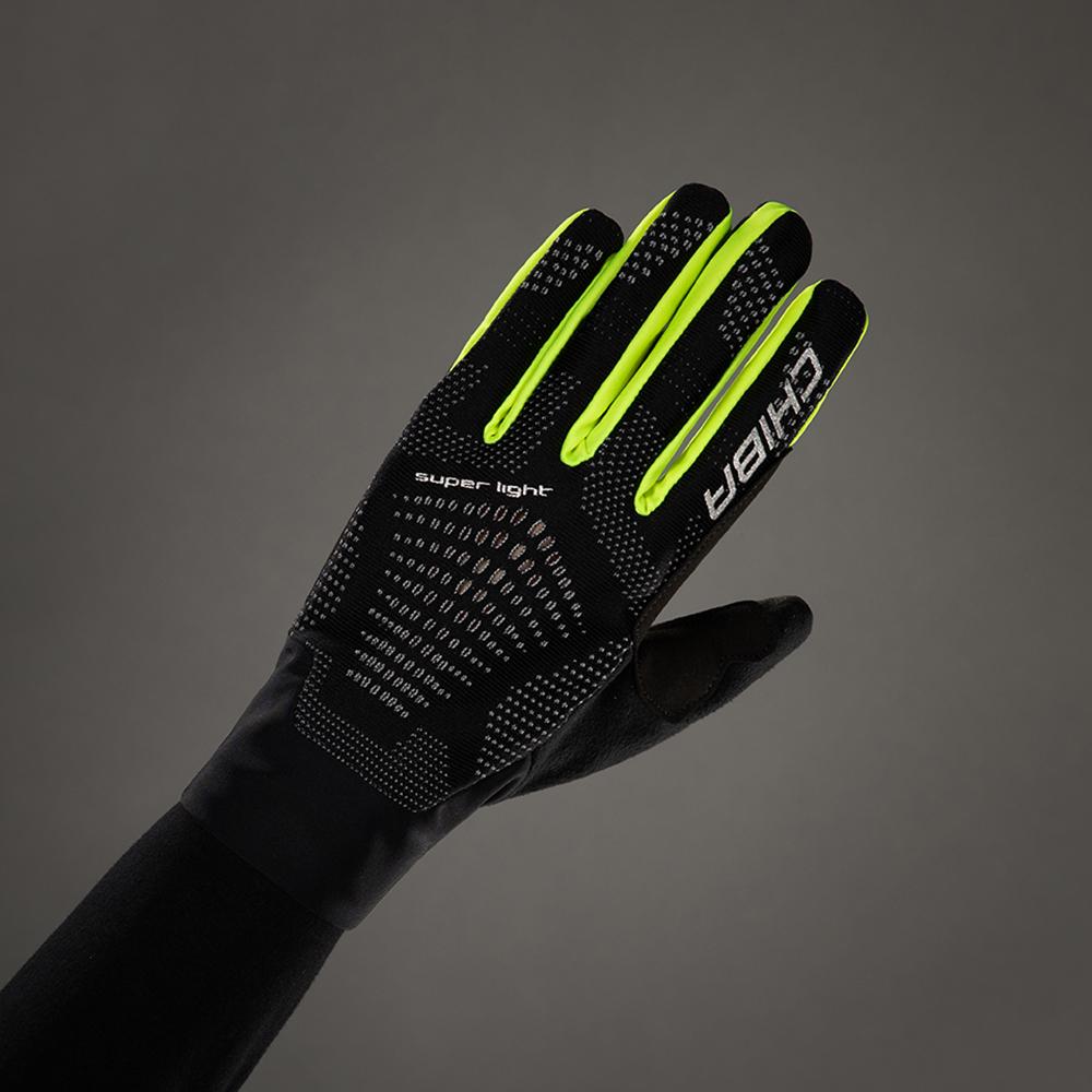 CHIBA Superlight - Radhandschuhe XL schwarz/neongelb, leicht & atmungsaktiv