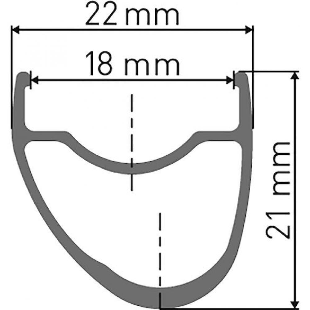 DT Swiss Felge RR 411 Asymmetric Disc 32 Loch Schwarz - leichte Rennrad-Disc-Felge