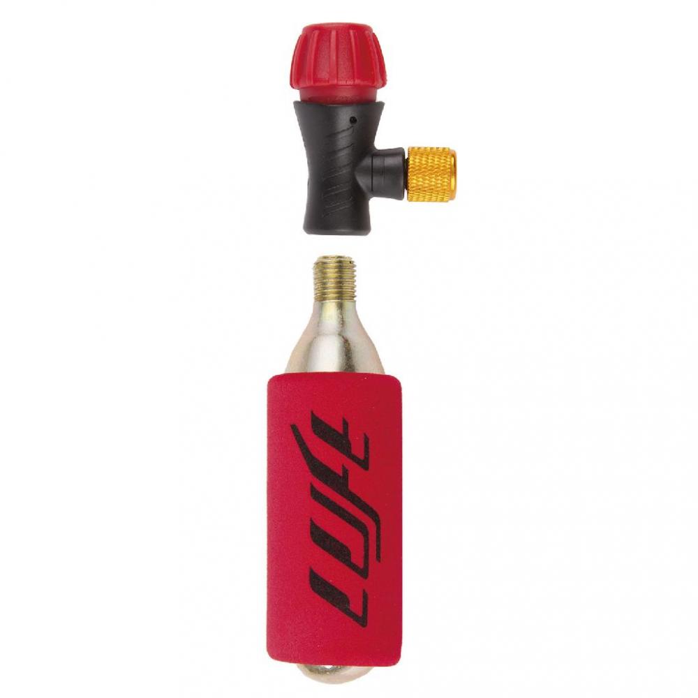 LUFT, Kartuschenpumpen, CO2-Patronen Pumpe, wiederverschließbar, regulierbar, passt für FV/DV/AV, inkl. einer 16g Patrone, auf Karte