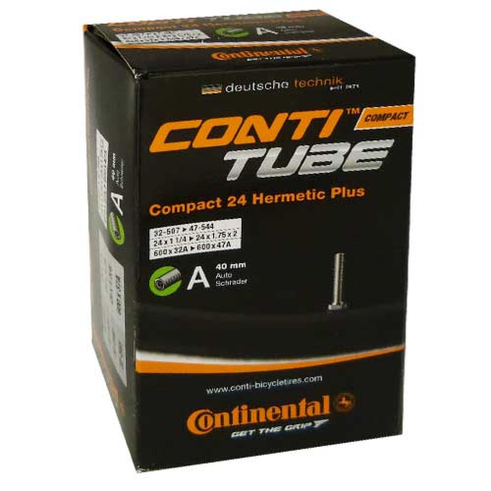 Continental Fahrradschlauch 24 Zoll (24x1.25-1.75) Hermetic Plus Autoventil 40mm - 32-47/507-544