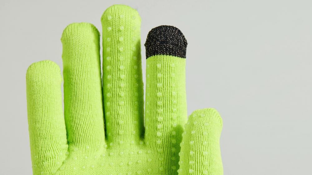 Specialized THERMAL KNIT Handschuh LF HYP L L HYPER GREEN - warmer MTB Langfinger Handschuh - Bekleidung