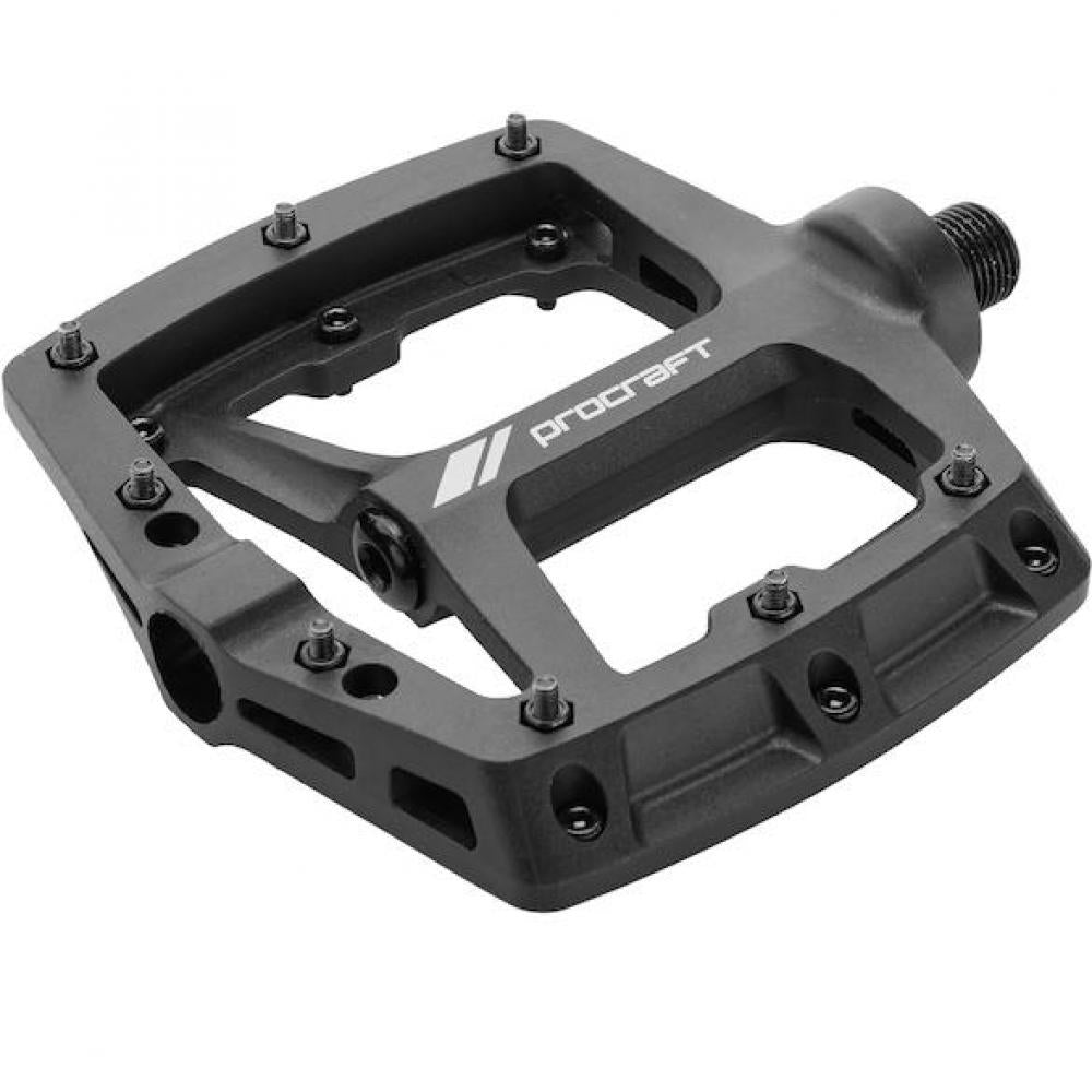 Procraft Pedale Flat Grip Advanced Kunststoff 117 x 114 mm Schwarz - maximaler Grip & Kontrolle