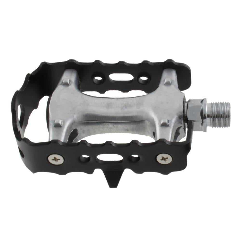M-WAVE Steady-A4 Pedale 1 Paar schwarz - Aluminiumkörper & Käfig, CrMo-Achse 9/16\", Kugellager gedichtet, Trittfläche 94x64 mm