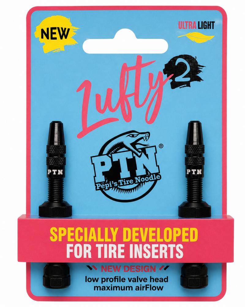 PTN Lufty 2 Tubeless-Ventile 80 mm - Aluminium, schwarz