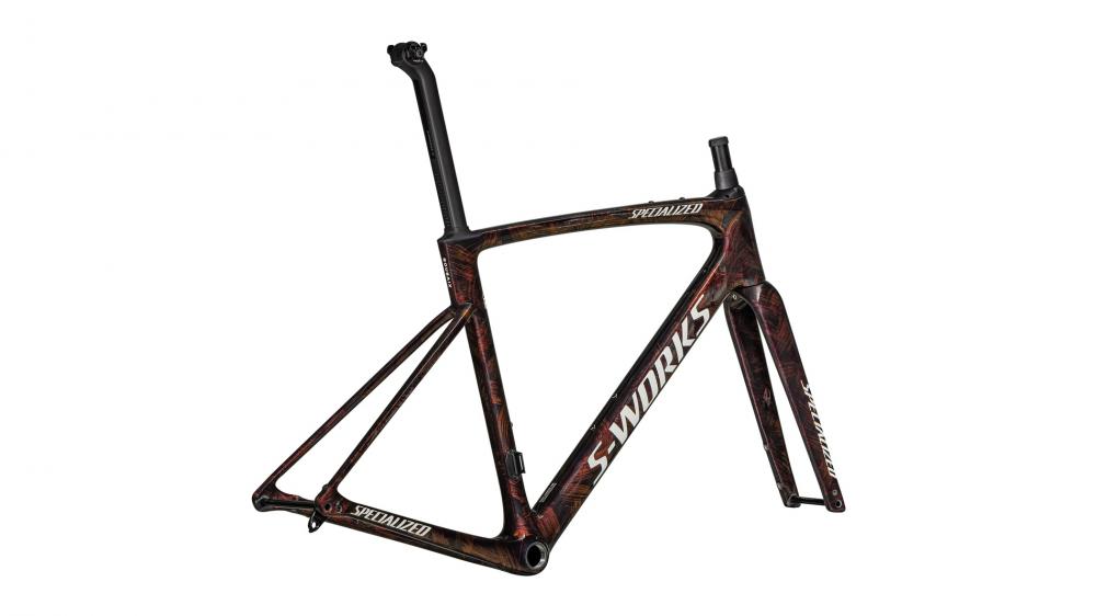 Specialized Roubaix SW Rahmenset - Crimson Red Gold/Solid Metal/Dune White - Größe 56