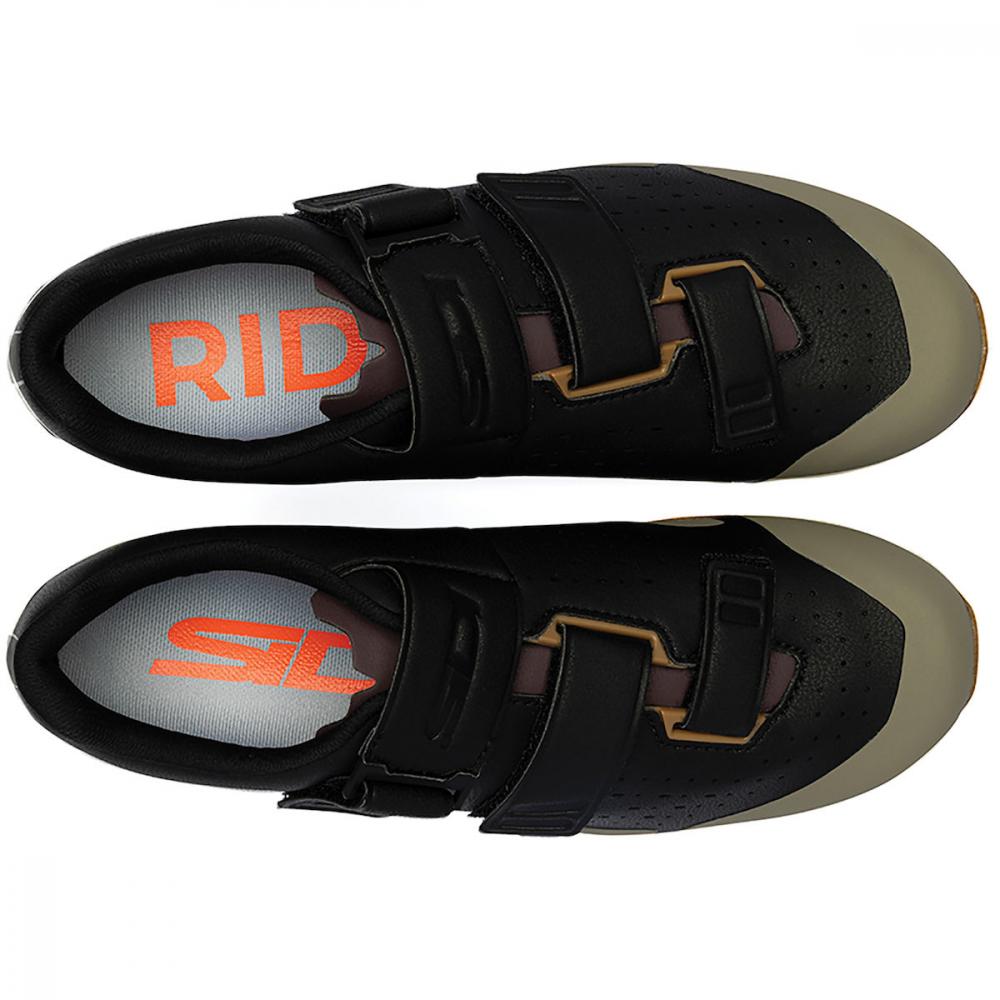 SIDI Asper Gravel Schuhe black/black Gr. 42 mit GR1NC Sohle, Steifigkeit 6, Microtech Obermaterial, High Security Velcro, Millenium Fit